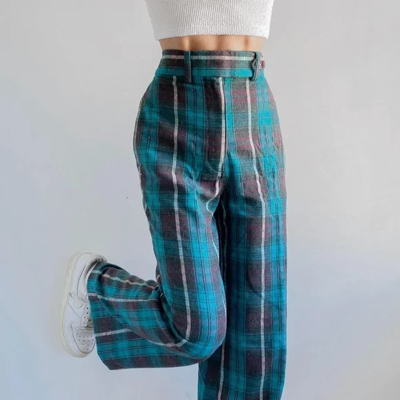 Urban Outfitters Abby Brushed Wool Plaid Pants - Picture 12 of 12